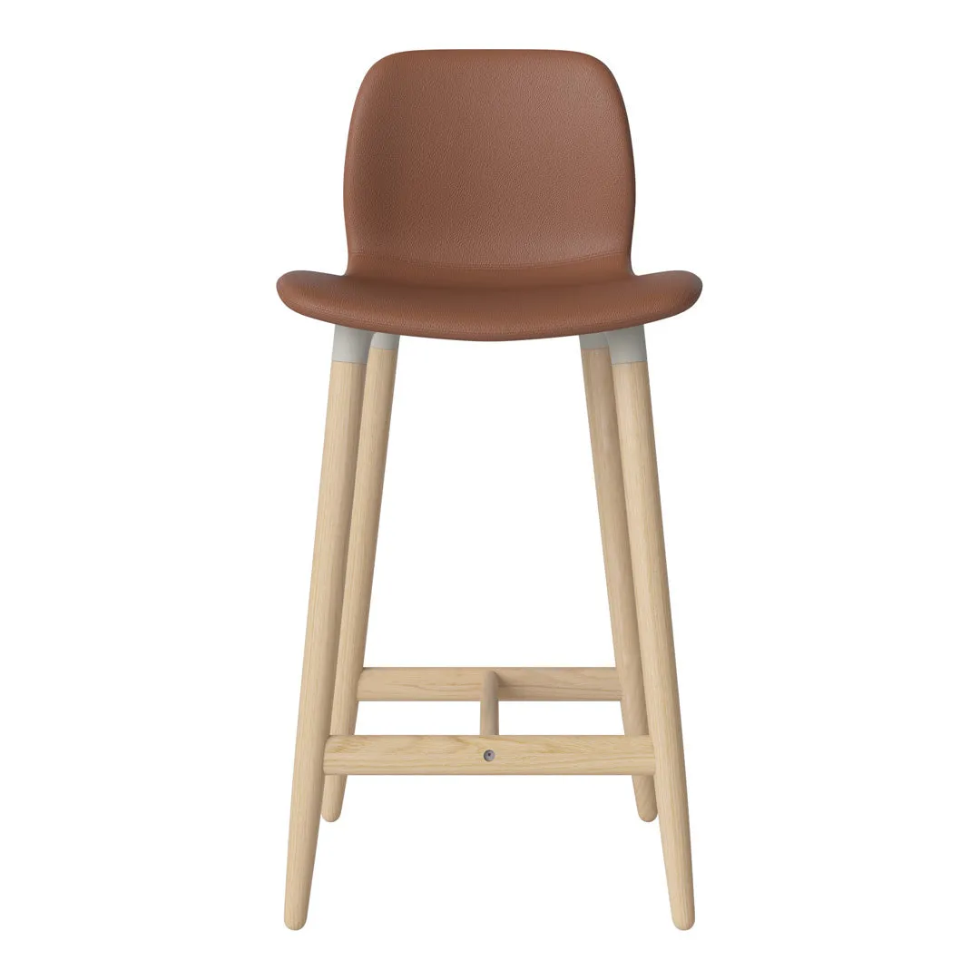 Seed Counter Chair - Upholstered - Oiled Oak Base, White Pigmented