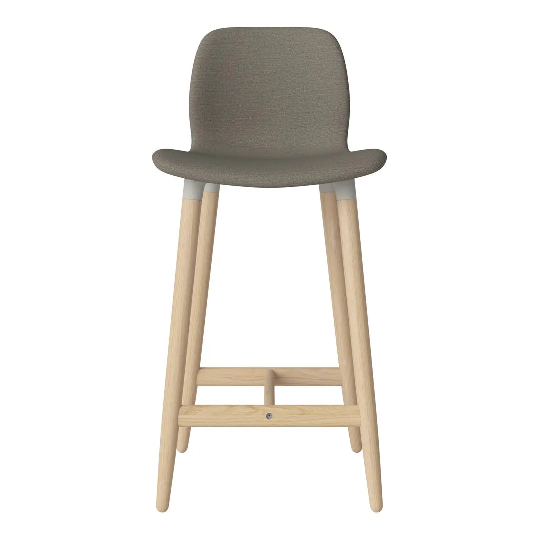 Seed Counter Chair - Upholstered - Oiled Oak Base, White Pigmented