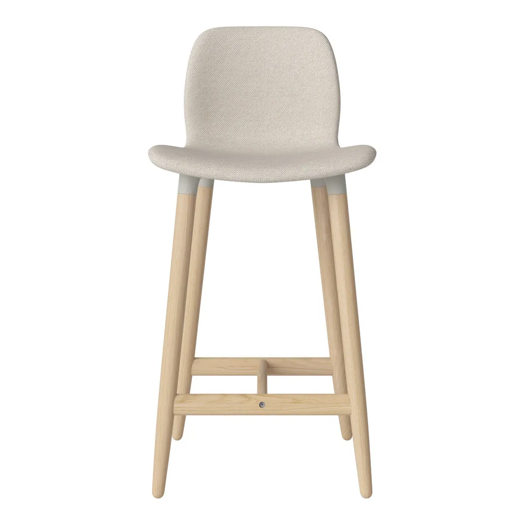 Seed Counter Chair - Upholstered - Oiled Oak Base, White Pigmented