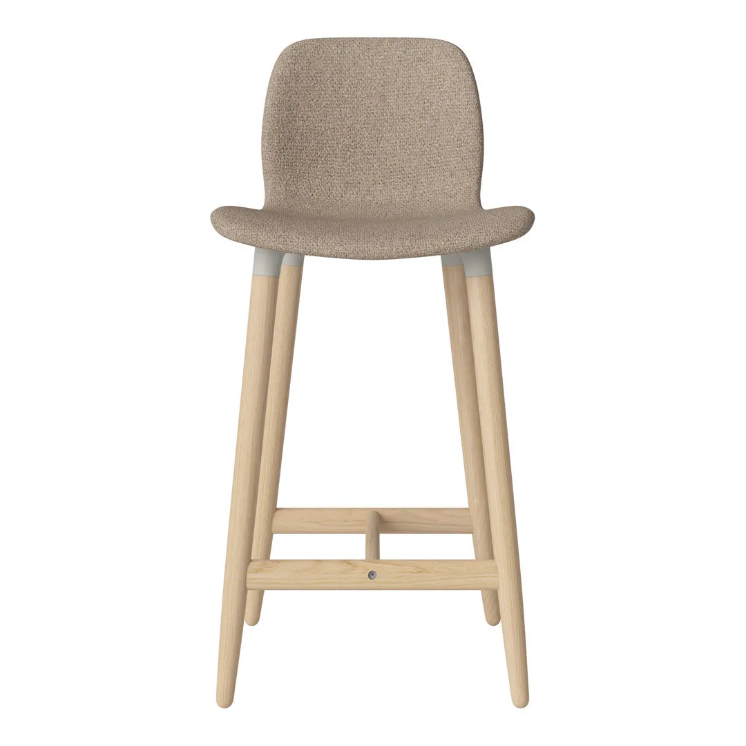 Seed Counter Chair - Upholstered - Oiled Oak Base, White Pigmented