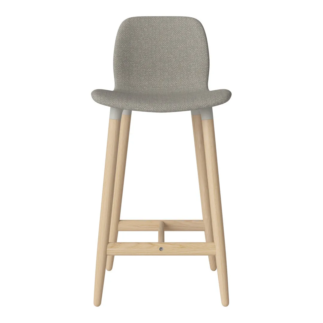 Seed Counter Chair - Upholstered - Oiled Oak Base, White Pigmented