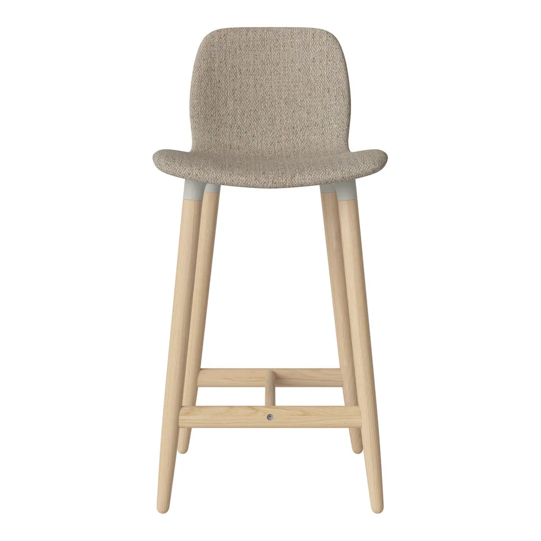 Seed Counter Chair - Upholstered - Oiled Oak Base, White Pigmented