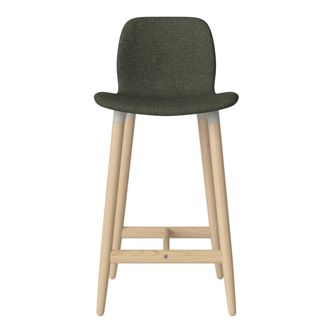 Seed Counter Chair - Upholstered - Oiled Oak Base, White Pigmented