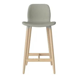 Seed Counter Chair - Upholstered - Oiled Oak Base, White Pigmented