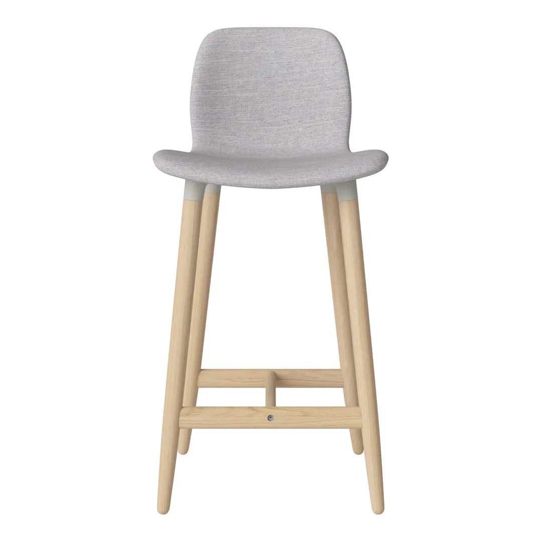 Seed Counter Chair - Upholstered - Oiled Oak Base, White Pigmented