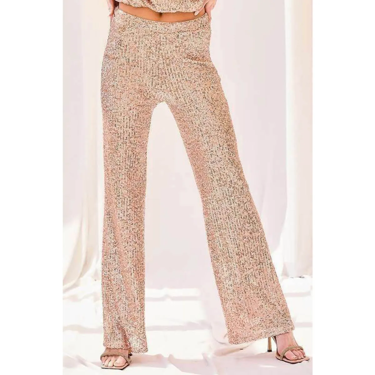 Sequins Straight Leg Pants