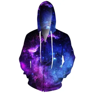 Space Galaxy Zip Up Sweatshirt