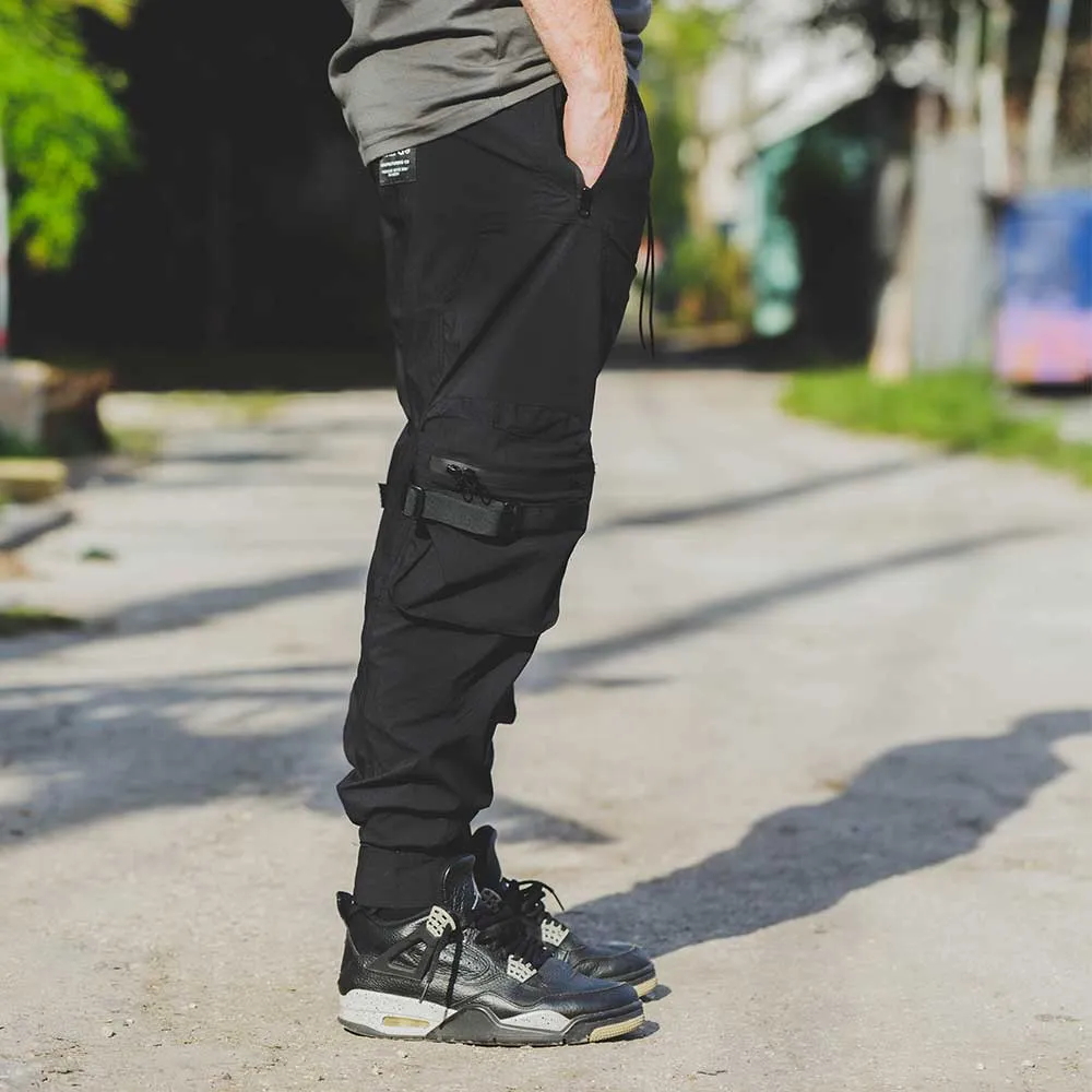 Staple Nylon Cargo Pants Black