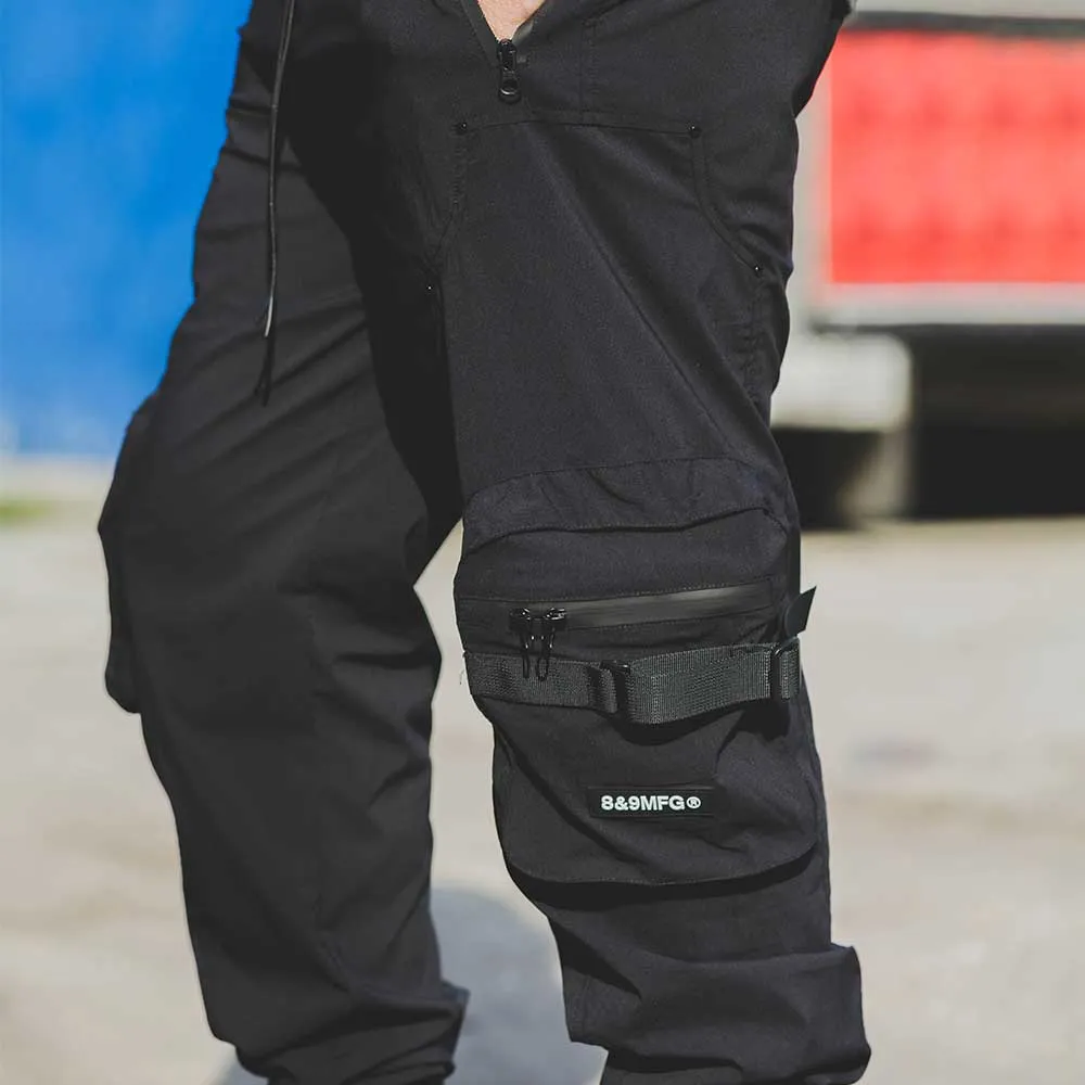 Staple Nylon Cargo Pants Black