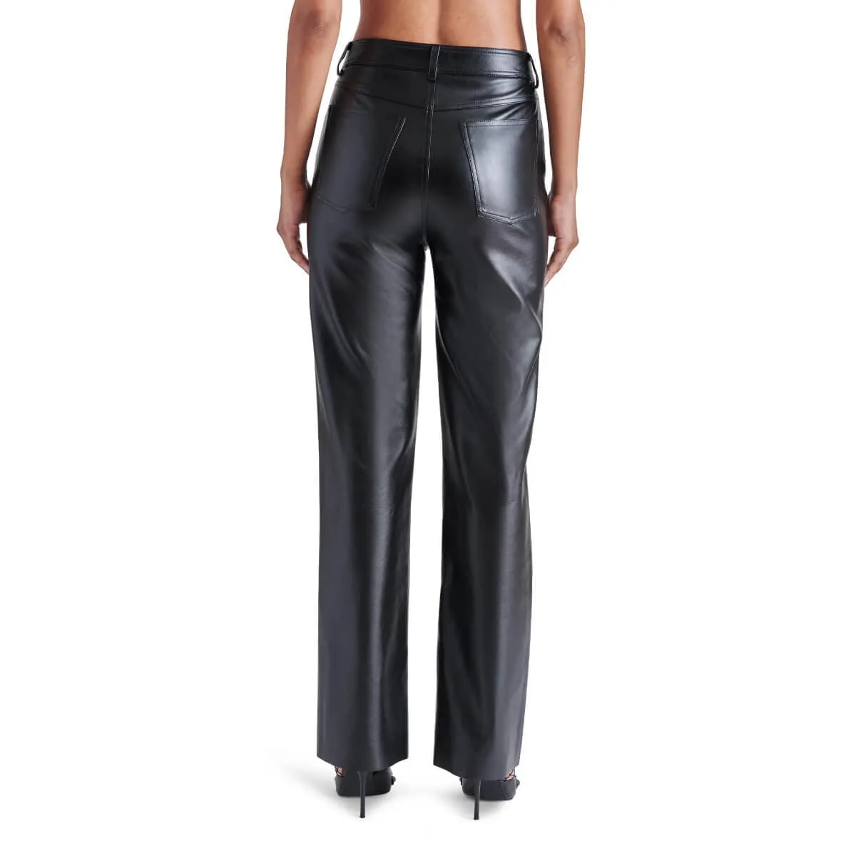 Steve Madden Loren Faux Leather Straight Leg Pants