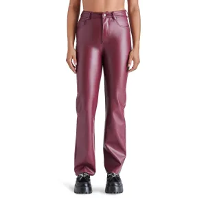 Steve Madden Loren Faux Leather Straight Leg Pants