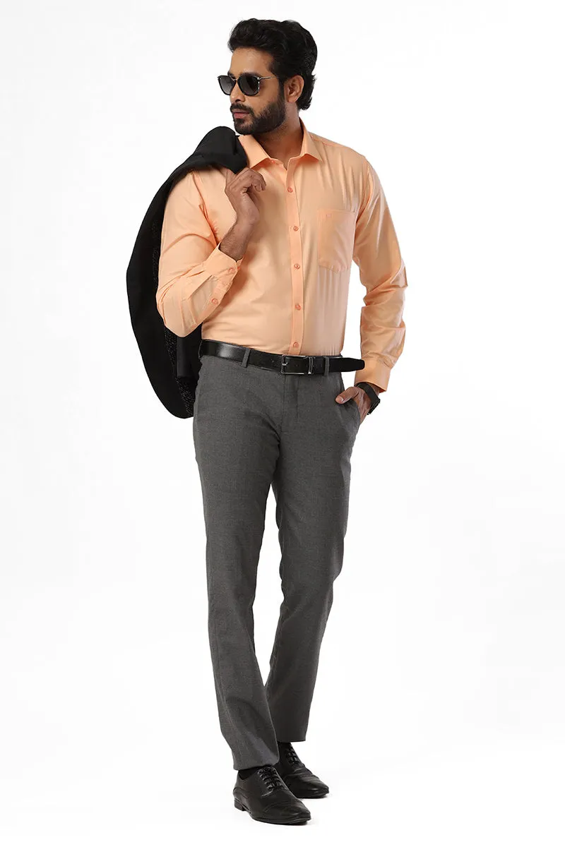 Super Soft -  Amber orange Formal Shirts for Men | Ariser