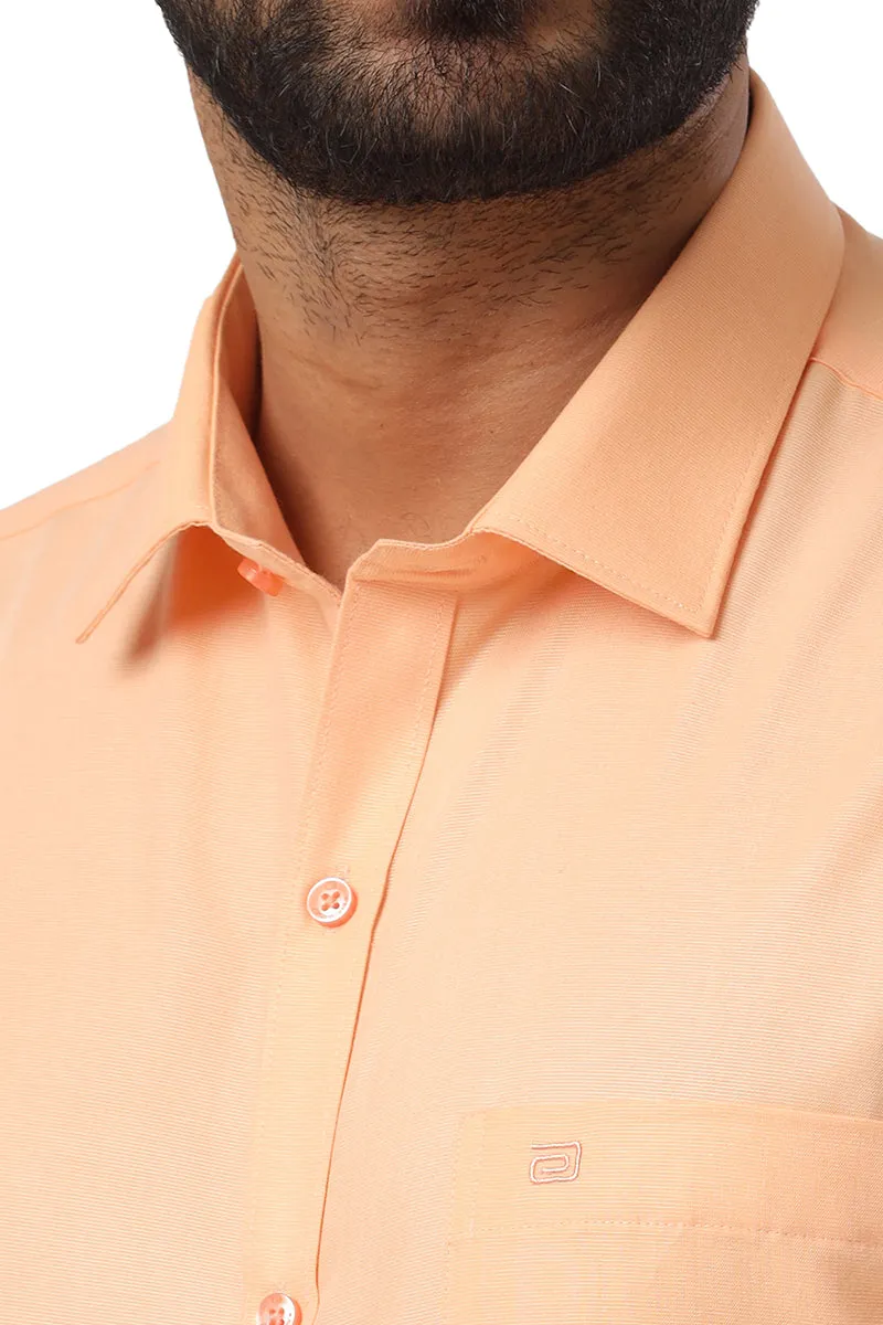 Super Soft -  Amber orange Formal Shirts for Men | Ariser