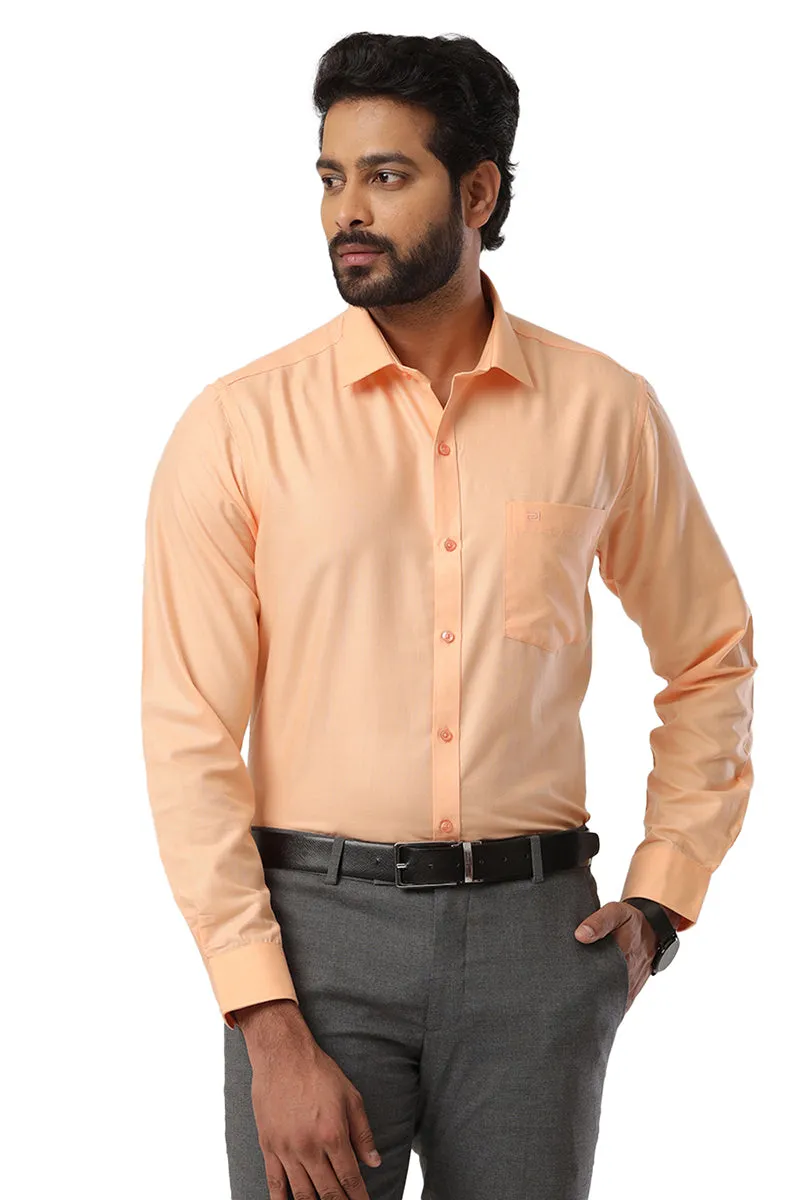 Super Soft -  Amber orange Formal Shirts for Men | Ariser