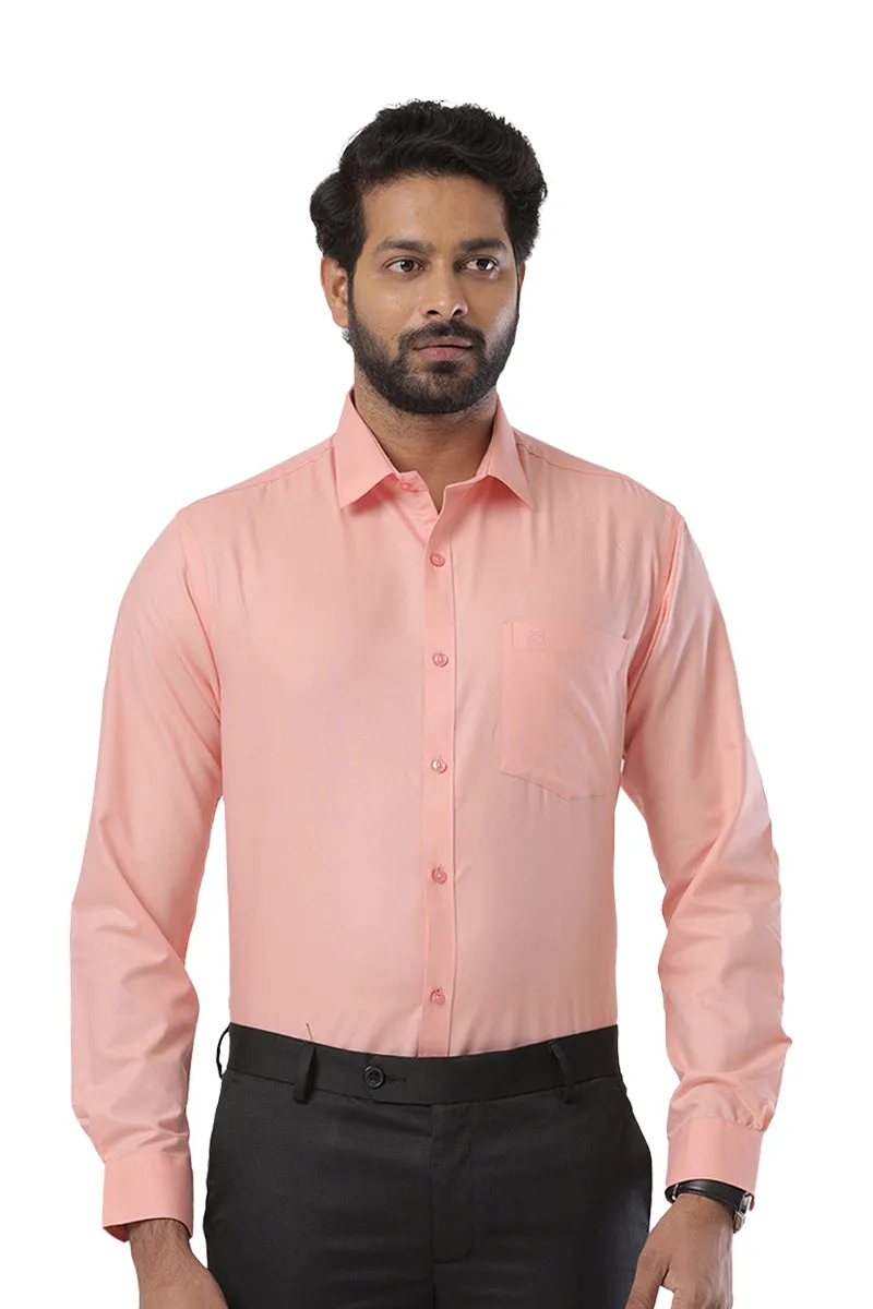 Super Soft -Orange Formal Shirts for Men | Ariser