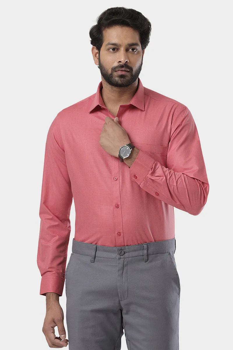 Super Soft -Ruby Red Formal Shirts for Men | Ariser