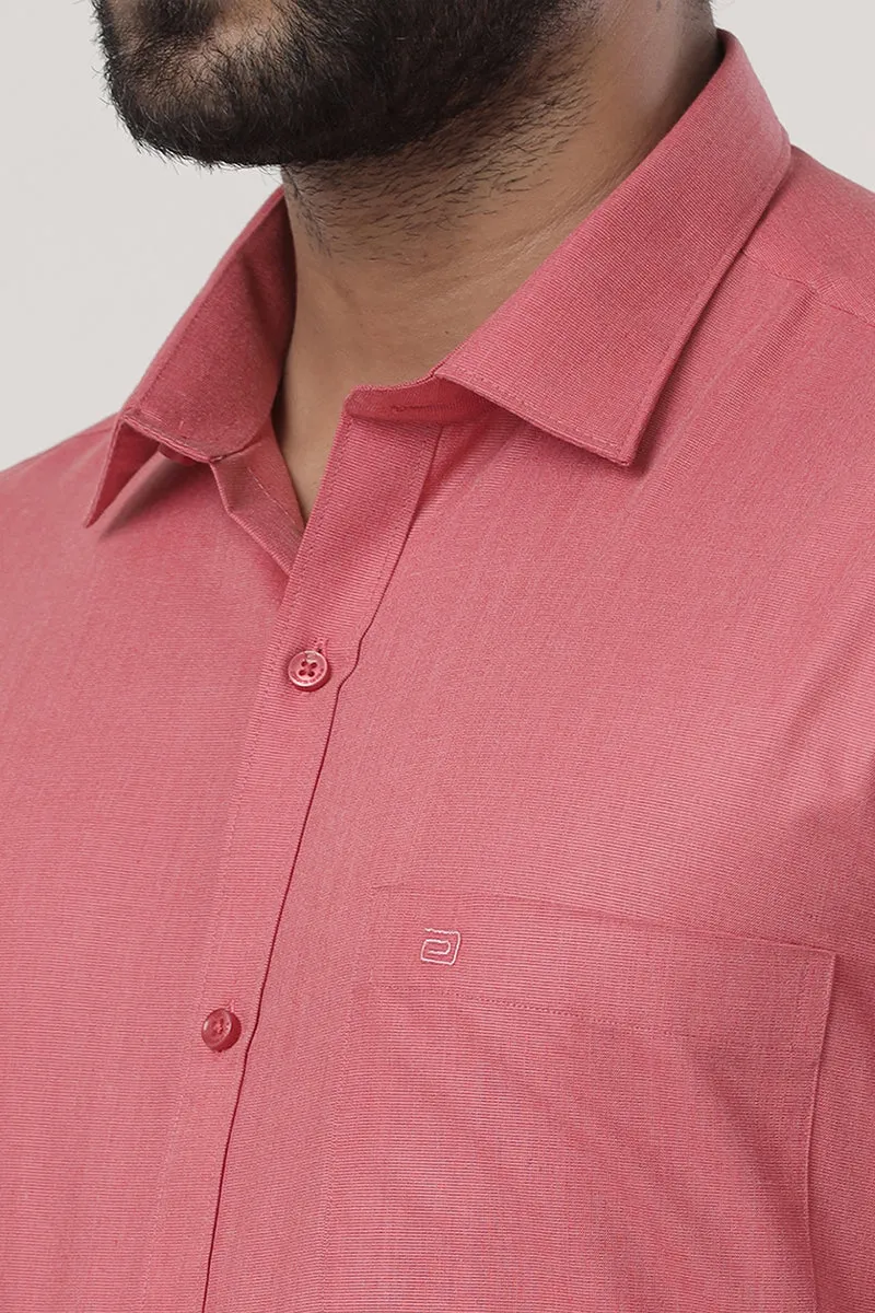 Super Soft -Ruby Red Formal Shirts for Men | Ariser