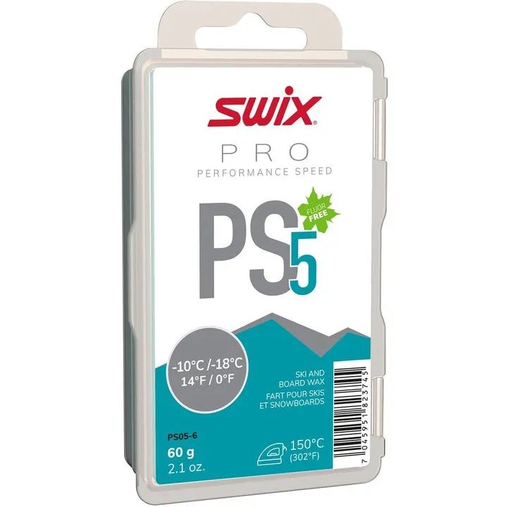 Swix Pure Performance Speed PS05 Turquoise -10C to -18C Wax