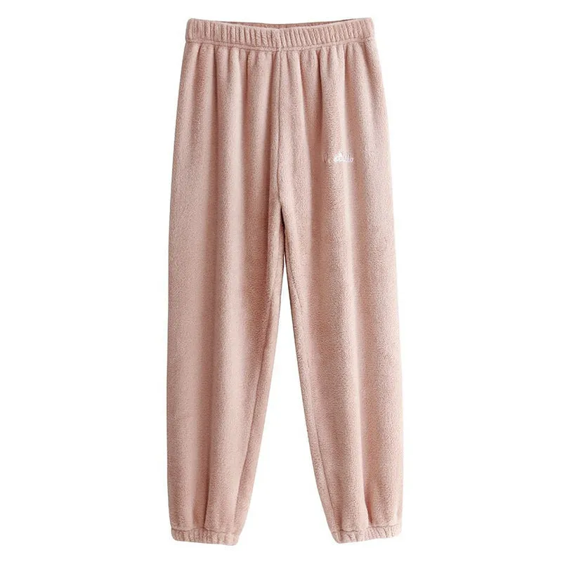 Trendy Coral Pajamas Pants Loose Thick Casual Outdoor Jogger Women Pants