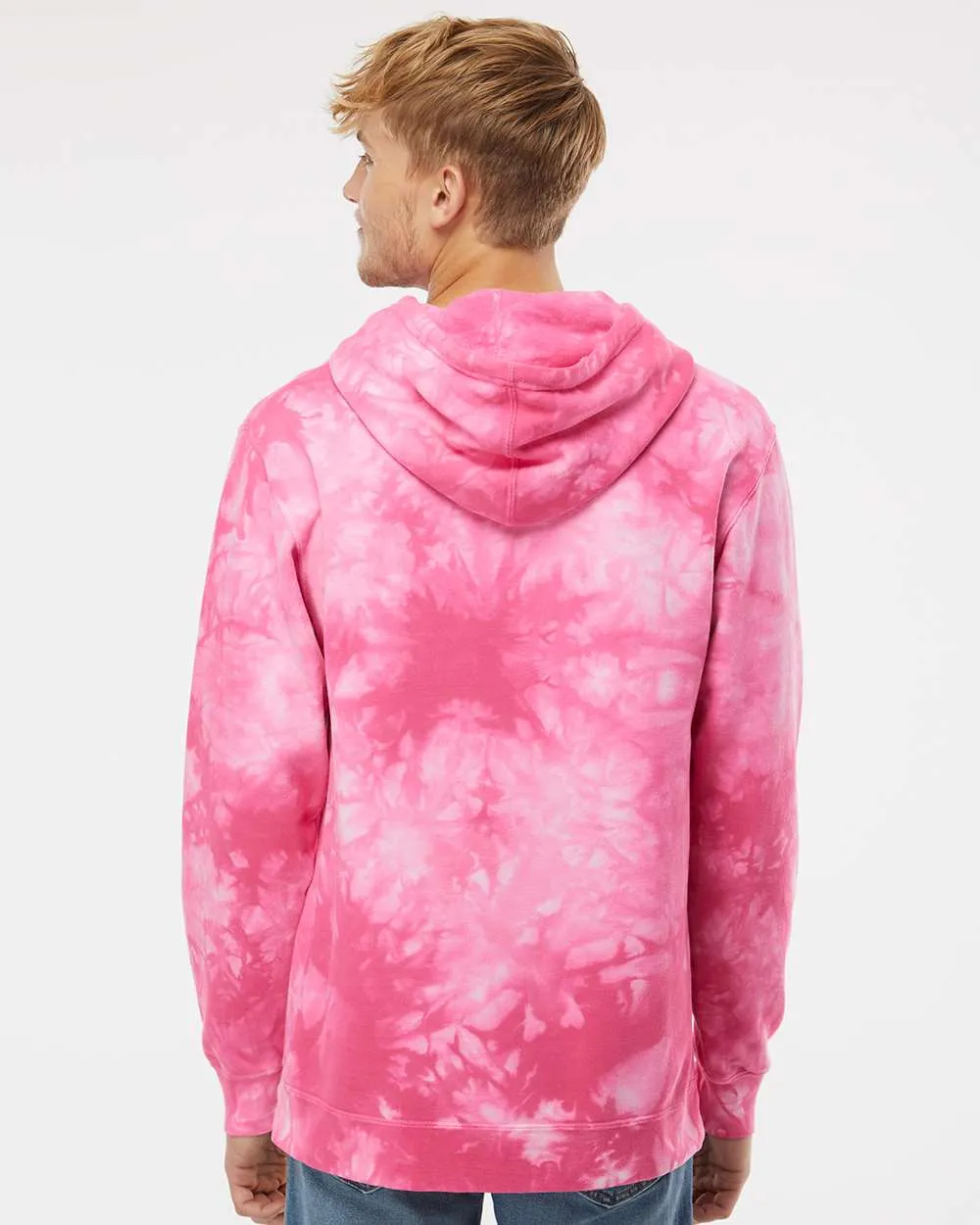 Unisex Midweight Tie Dye Hooded Pullover