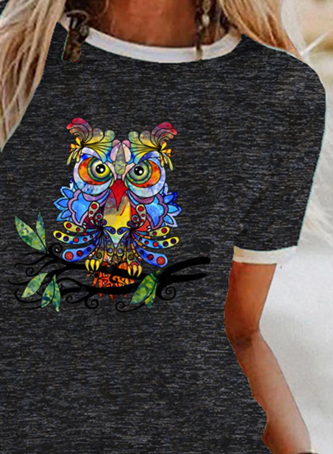 Women's Chic Owl Graphic Shirt