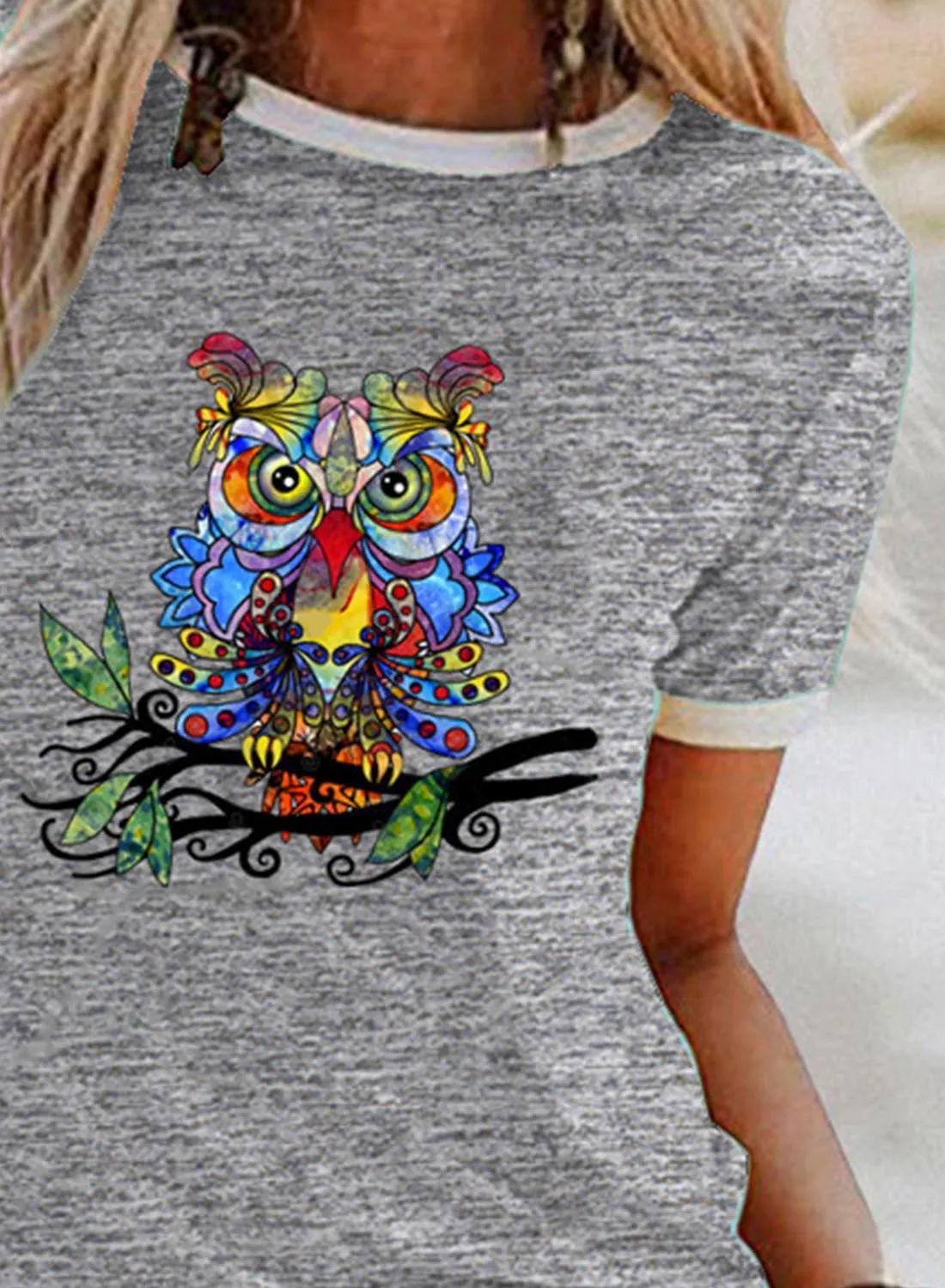 Women's Chic Owl Graphic Shirt