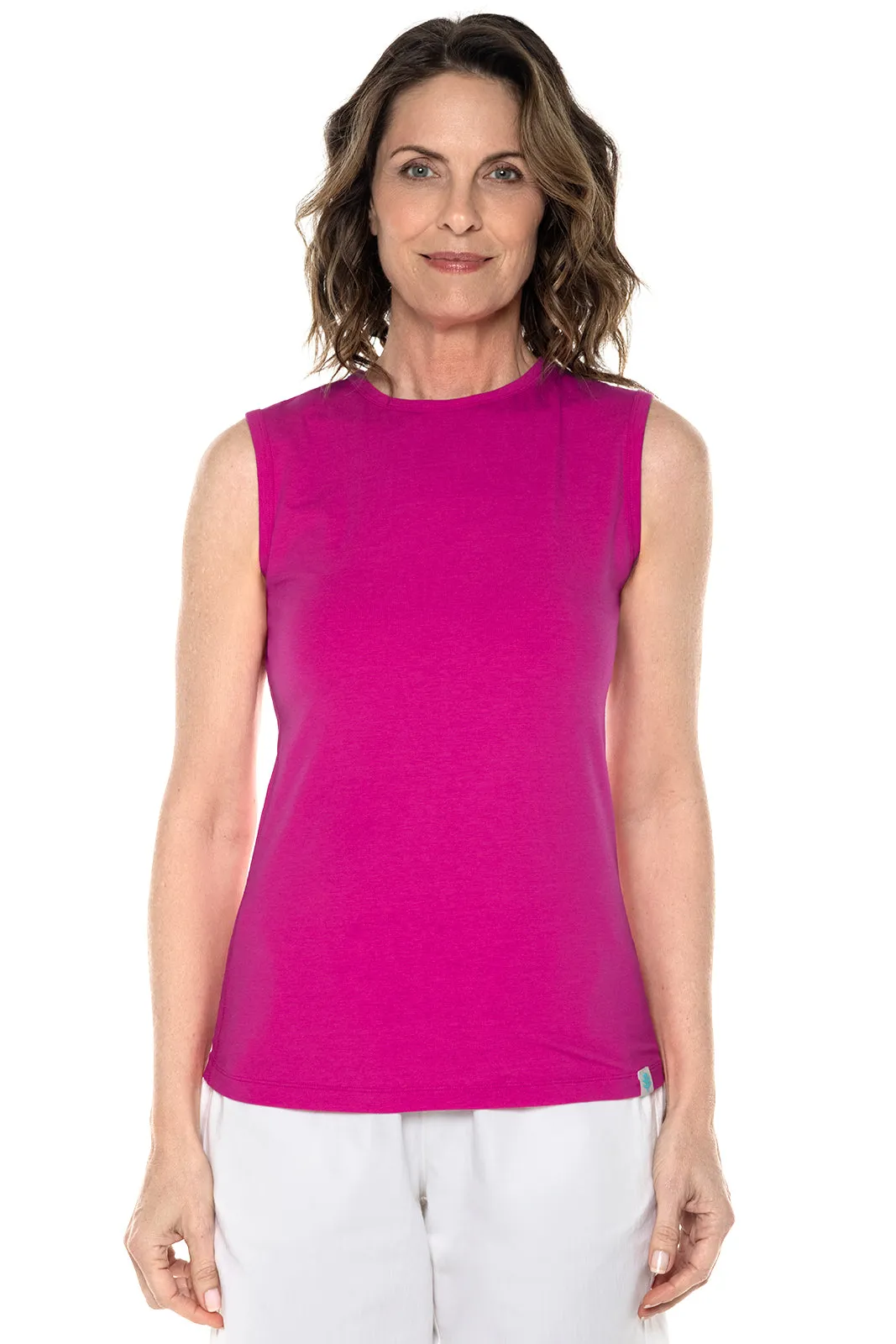 Women's LumaLeo High Neck Tank Top  |  Magnolia Pink