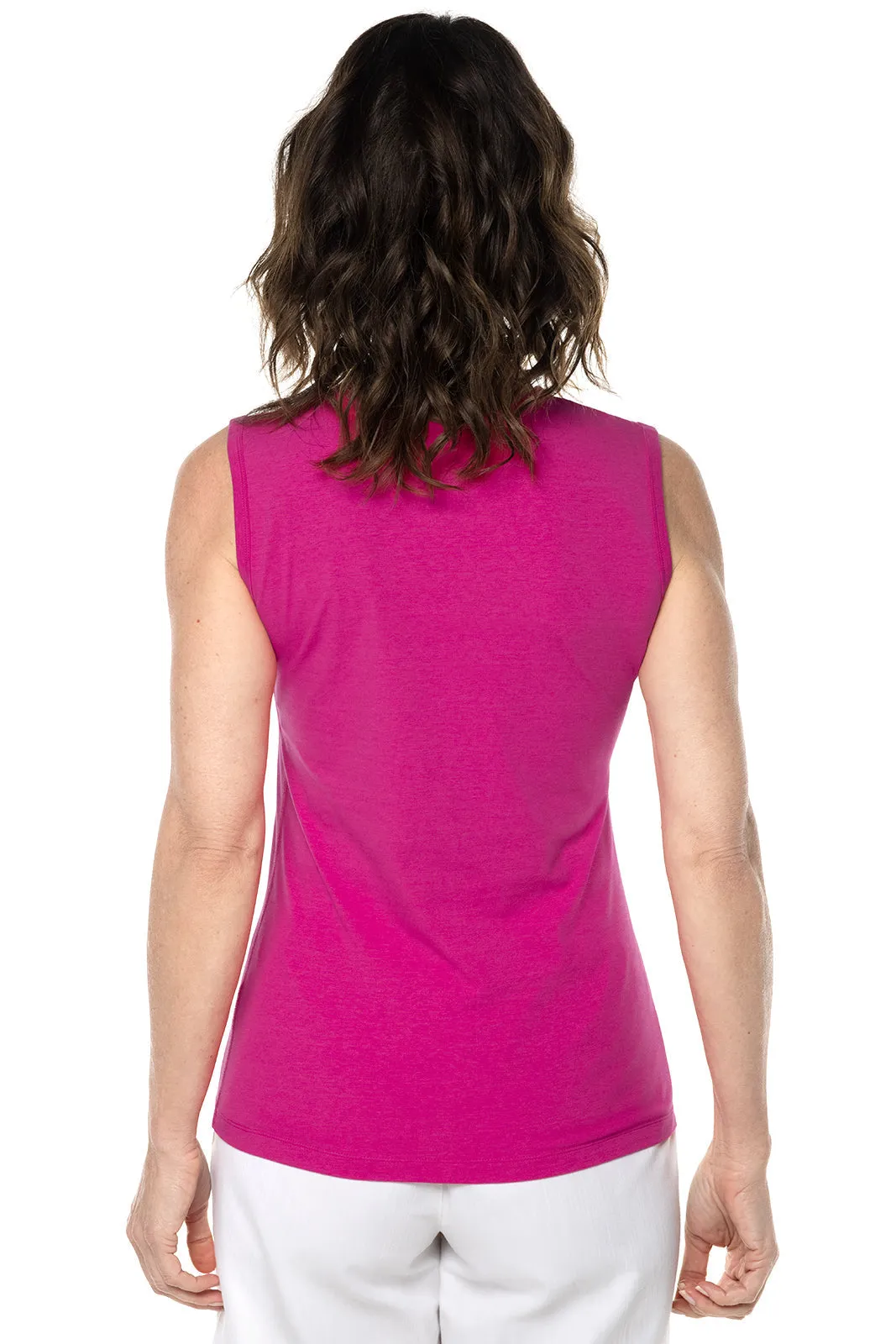 Women's LumaLeo High Neck Tank Top  |  Magnolia Pink