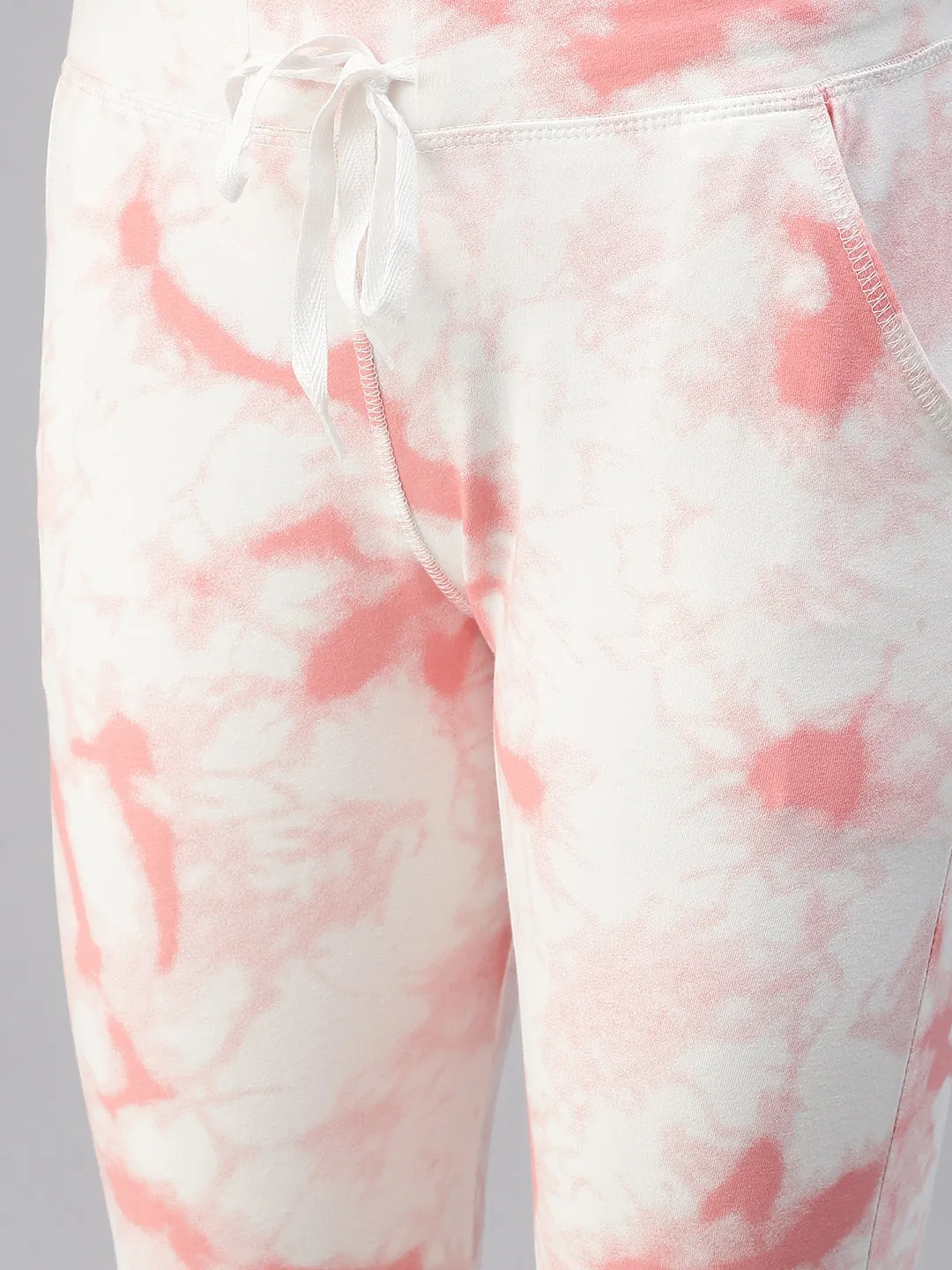 Women's White Tie Dye Track Pants