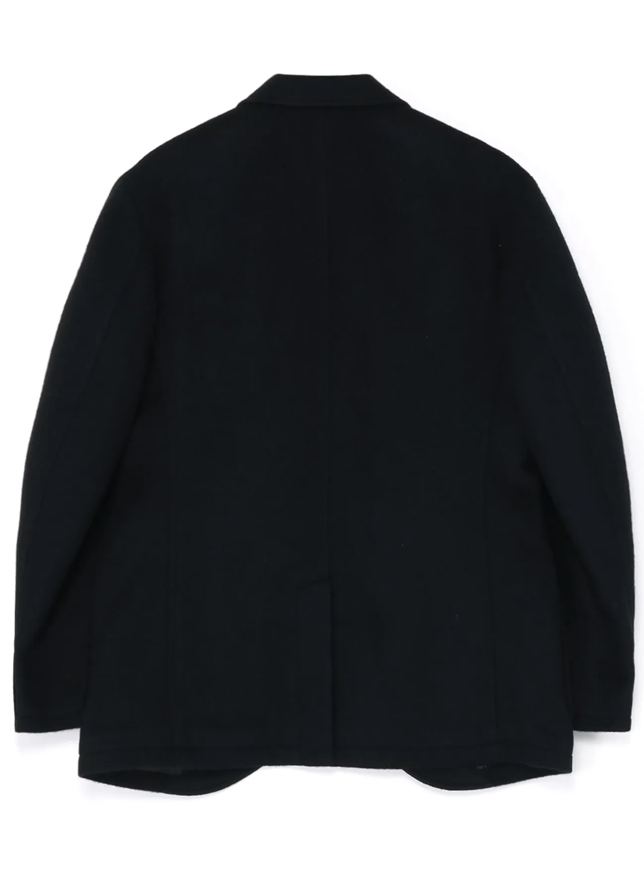 WOOL BEAVER PEAKED LAPEL 4-BUTTON JACKET